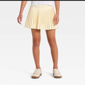 all in motion Pale Yellow Pleated Skater Skirt girls